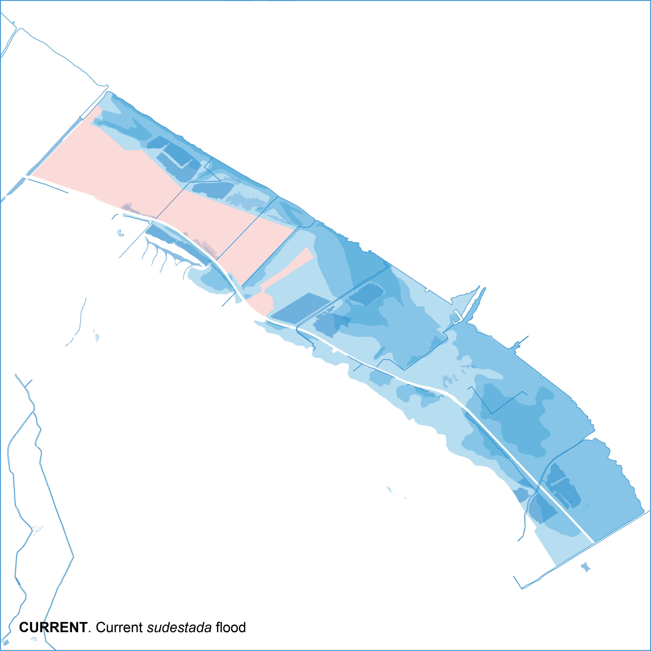 Current. Sudestada flood
